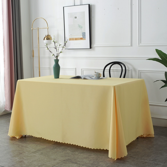 Customized rectangular logo printed tablecloth for conference table, hotel advertising fabric, white office room 5 pieces