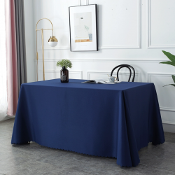 Customized rectangular logo printed tablecloth for conference table, hotel advertising fabric, white office room 5 pieces
