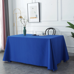 Customized rectangular logo printed tablecloth for conference table, hotel advertising fabric, white office room 5 pieces