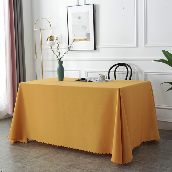 Customized rectangular logo printed tablecloth for conference table, hotel advertising fabric, white office room 5 pieces