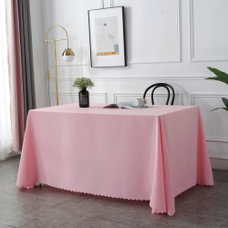Customized rectangular logo printed tablecloth for conference table, hotel advertising fabric, white office room 5 pieces