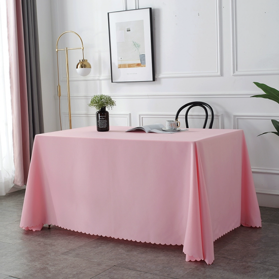 Customized rectangular logo printed tablecloth for conference table, hotel advertising fabric, white office room 5 pieces
