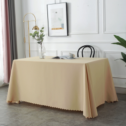 Customized rectangular logo printed tablecloth for conference table, hotel advertising fabric, white office room 5 pieces
