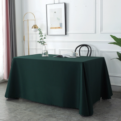 Customized rectangular logo printed tablecloth for conference table, hotel advertising fabric, white office room 5 pieces
