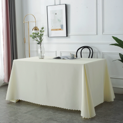 Customized rectangular logo printed tablecloth for conference table, hotel advertising fabric, white office room 5 pieces