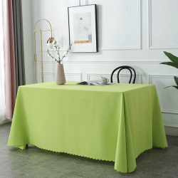 Customized rectangular logo printed tablecloth for conference table, hotel advertising fabric, white office room 5 pieces